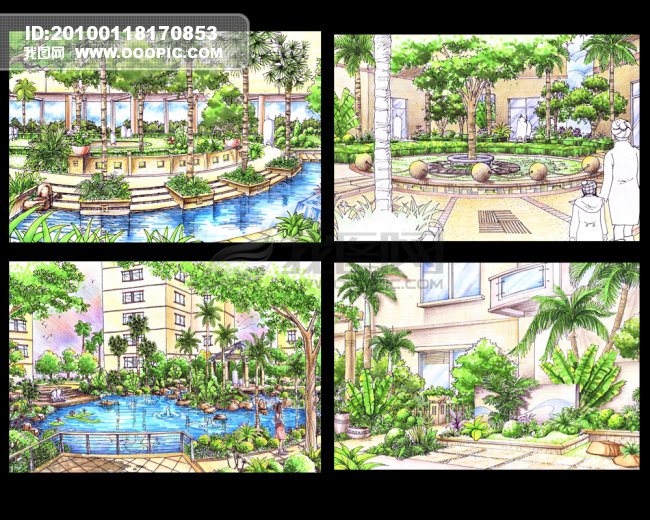 园林设计设计素材下载_室内装饰|无框画|移门设